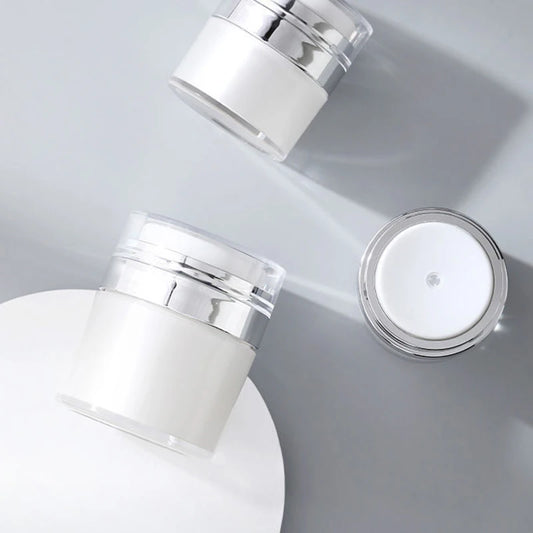 Refillable Airless Pump Bottle – Travel-Friendly Skincare Dispenser for Creams & Lotions (15/30/50ml)