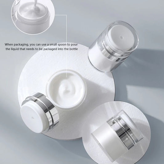 Refillable Airless Pump Bottle – Travel-Friendly Skincare Dispenser for Creams & Lotions (15/30/50ml)