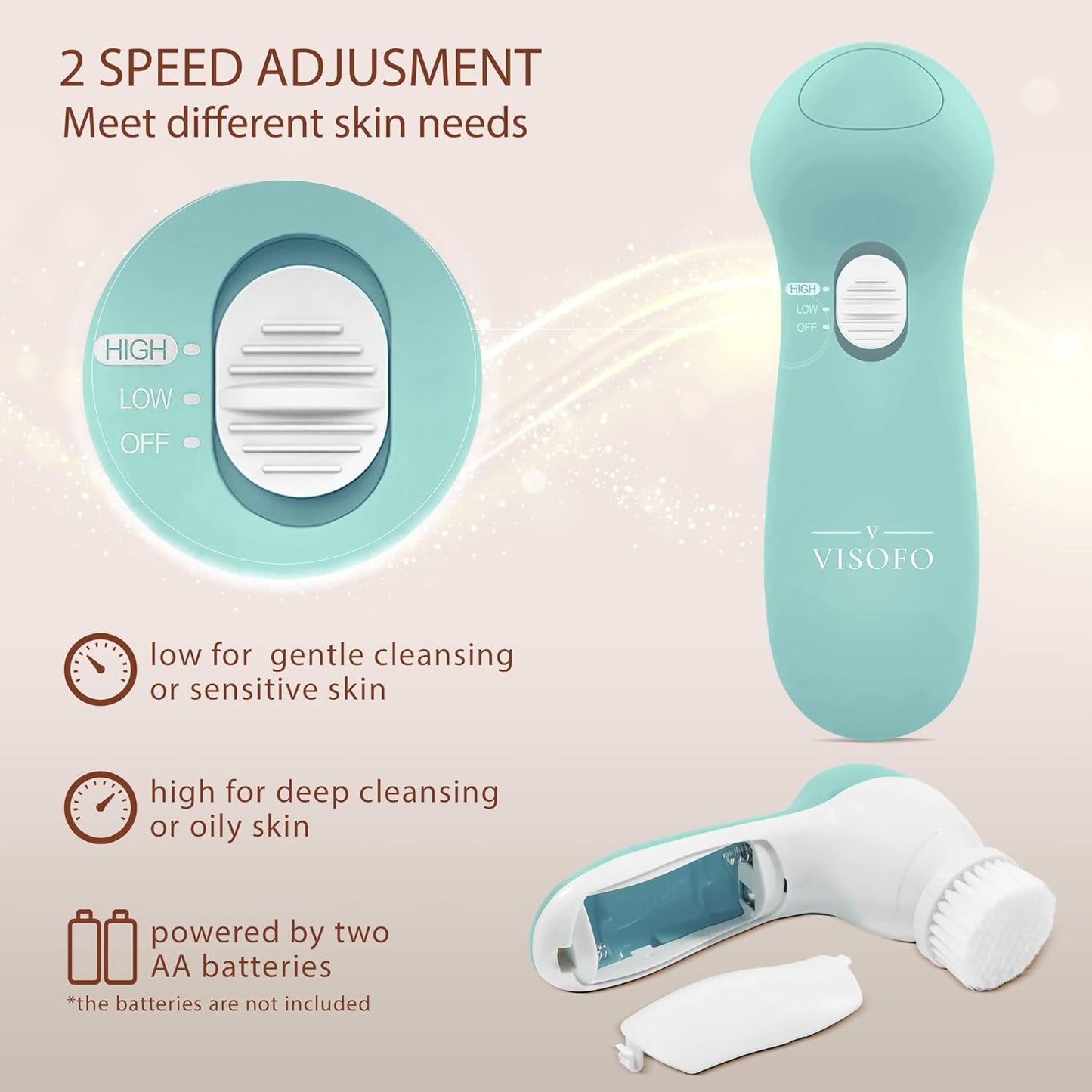 Opal 7-in-1 Electric Face Scrubber | Deep Cleansing Spin Brush & Exfoliator for Radiant Skin"